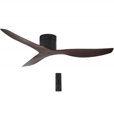 Ανεμιστήρας Οροφής 32W Με 3 Πτερύγια Remote Control Καρυδιά